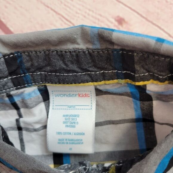 WonderKids plaid buttondown shirt 4T - Picture 4 of 4
